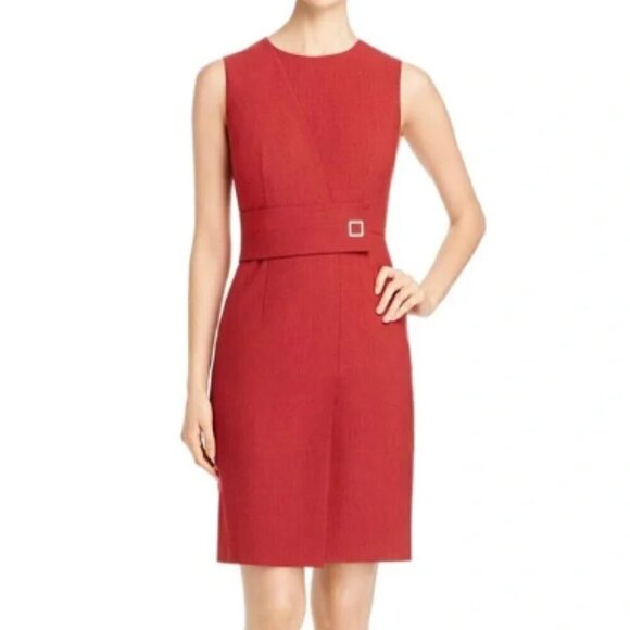 NWT BOSS Hugo Boss Dycelia Sleeveless Sheath Midi Dress - J4 - Picture 2 of 7